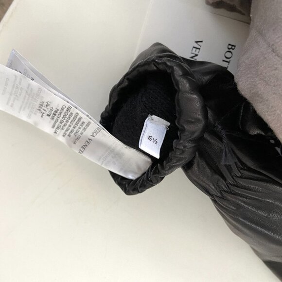 Bottega Venega Womens Long Leather Gloves Black 671708 - Picture 11 of 12